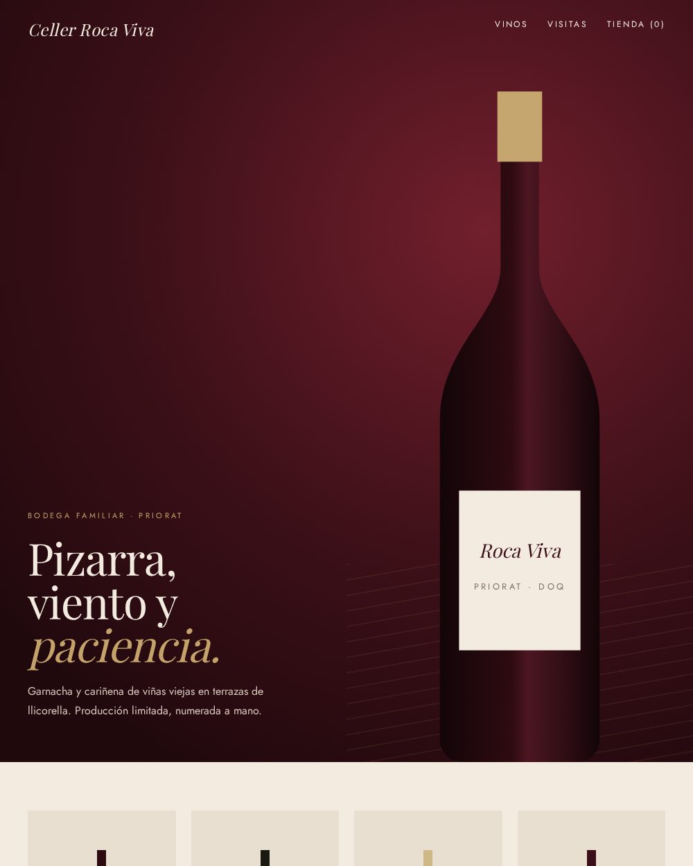 Celler Roca Viva — E-commerce + wine tourism, concept project