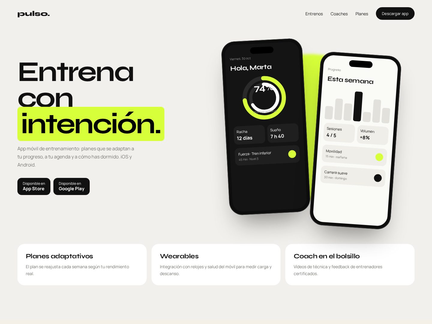 Pulso — Mobile app iOS + Android, concept project